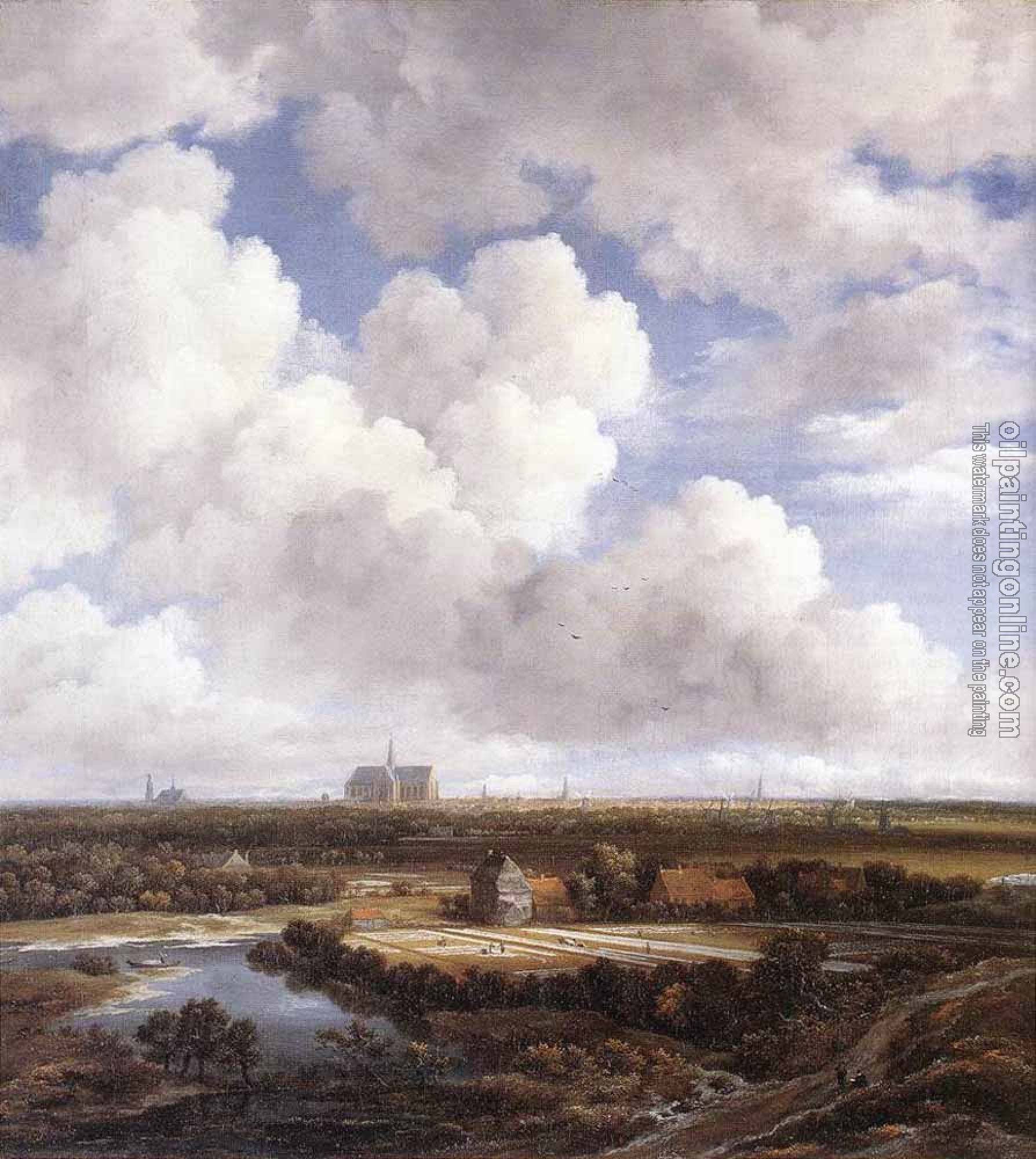 Jacob van Ruisdael - View Of Haarlem With Bleaching Grounds